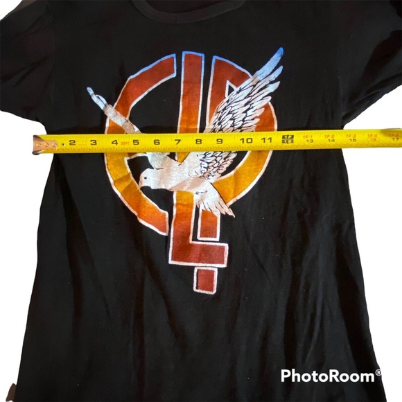 Vintage ELP Emerson Lake & Palmer Double sided Rock Band T-Shirt No Size Tag - Picture 6 of 9